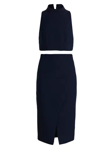 Black Halo Women's Two-Piece Juma Cropped Top and Skirt - Pacific Blue | Thumbnail 1