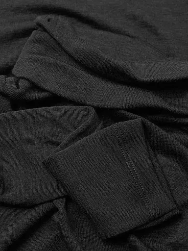 Hanro Women's Wool & Silk Turtleneck Pullover - Black - Size Large | Thumbnail 6