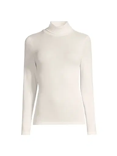 Hanro Women's Wool & Silk Turtleneck Pullover - Black - Size Large | Thumbnail 7