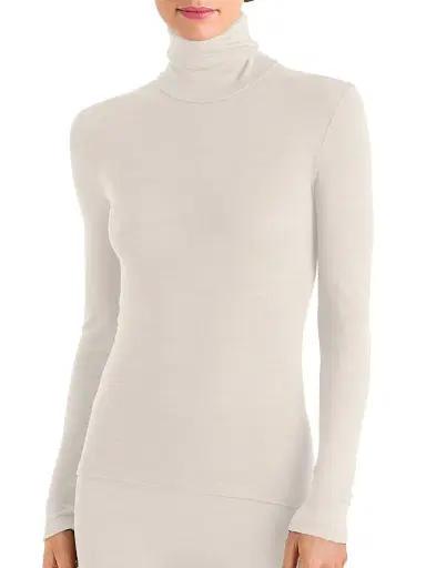 Hanro Women's Wool & Silk Turtleneck Pullover - Black - Size Large | Thumbnail 9