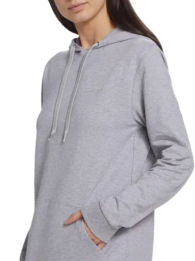Moschino Women's Hooded Logo-Tape Minidress - Grey | Thumbnail 6 Moschino Women's Hooded Logo-Tape Minidress - Grey | Thumbnail 6