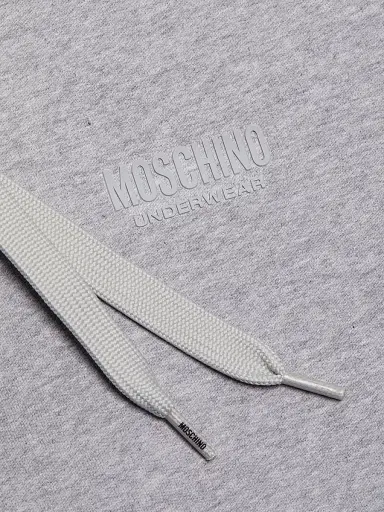 Moschino Women's Hooded Logo-Tape Minidress - Grey | Thumbnail 7 Moschino Women's Hooded Logo-Tape Minidress - Grey | Thumbnail 7