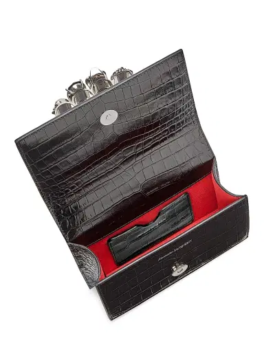 Alexander McQueen Women's Mini Jewelled Satchel In Leather - Nero | Thumbnail 3 Alexander McQueen Women's Mini Jewelled Satchel In Leather - Nero | Thumbnail 3