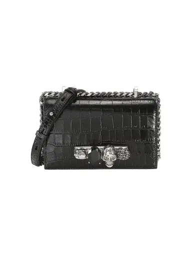 Alexander McQueen Women's Mini Jewelled Satchel In Leather - Nero | Thumbnail 1 Alexander McQueen Women's Mini Jewelled Satchel In Leather - Nero | Thumbnail 1