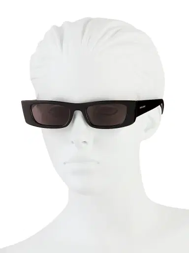 Saint Laurent Women's Ultra Cat-Eye Rectangular 52MM Injection Sunglasses - Black | Thumbnail 4