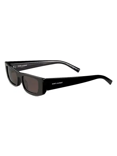Saint Laurent Women's Ultra Cat-Eye Rectangular 52MM Injection Sunglasses - Black | Thumbnail 1