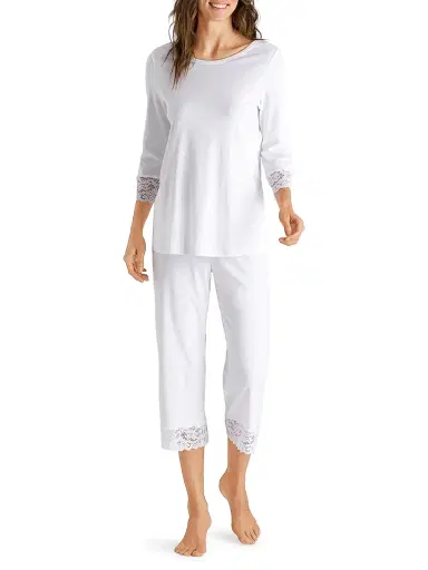Hanro Women's Two-Piece Moments Pajama Set - Black - Size XL | Thumbnail 2 Hanro Women's Two-Piece Moments Pajama Set - Black - Size XL | Thumbnail 2