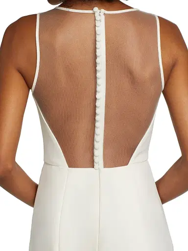 Amsale Women's Crepe Wide-Leg Jumpsuit - Ivory - Size 8 | Thumbnail 6 Amsale Women's Crepe Wide-Leg Jumpsuit - Ivory - Size 8 | Thumbnail 6