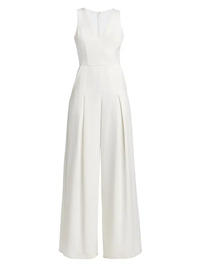 Amsale Women's Crepe Wide-Leg Jumpsuit -