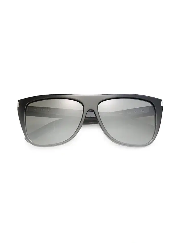 Saint Laurent Women's 59MM Flat Top Sunglasses - Black Smoke