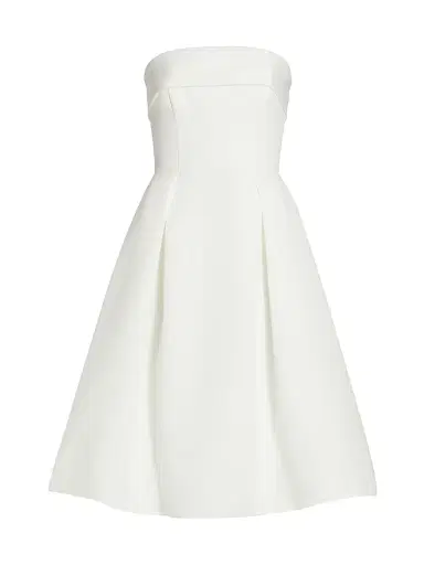 Amsale Women's Faille Fit-&-Flare Midi-Dress - Ivory - Size 14 | Thumbnail 1