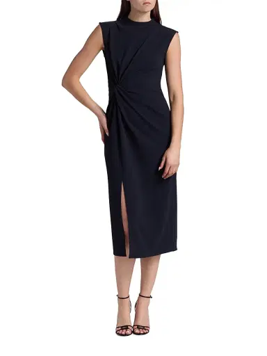 Tanya Taylor Women's Robinella Scuba Crepe Midi-Dress - Maritime Blue | Thumbnail 2 Tanya Taylor Women's Robinella Scuba Crepe Midi-Dress - Maritime Blue | Thumbnail 2