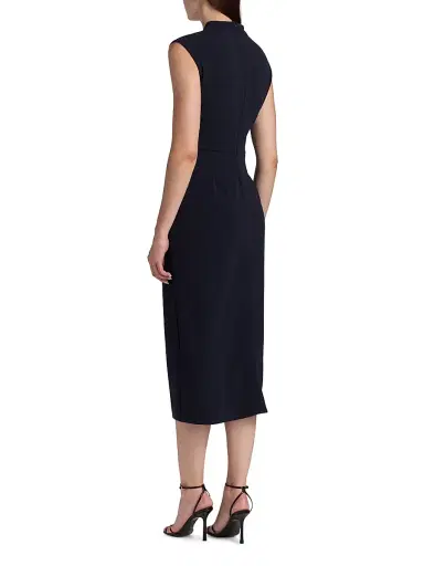Tanya Taylor Women's Robinella Scuba Crepe Midi-Dress - Maritime Blue | Thumbnail 5 Tanya Taylor Women's Robinella Scuba Crepe Midi-Dress - Maritime Blue | Thumbnail 5