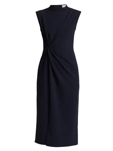 Tanya Taylor Women's Robinella Scuba Crepe Midi-Dress - Maritime Blue | Thumbnail 1 Tanya Taylor Women's Robinella Scuba Crepe Midi-Dress - Maritime Blue | Thumbnail 1