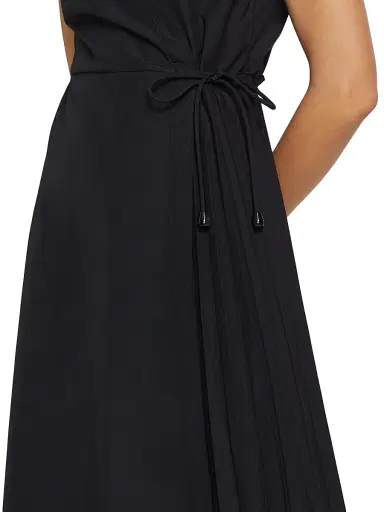Tanya Taylor Women's Shivon Pintucked Midi-Dress - Black | Thumbnail 6 Tanya Taylor Women's Shivon Pintucked Midi-Dress - Black | Thumbnail 6
