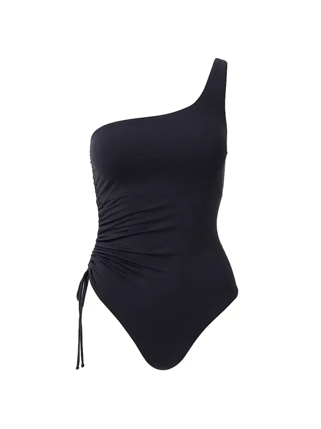 Melissa Odabash Women's Bodrum One-Shoulder One-Piece Swimsuit - Black