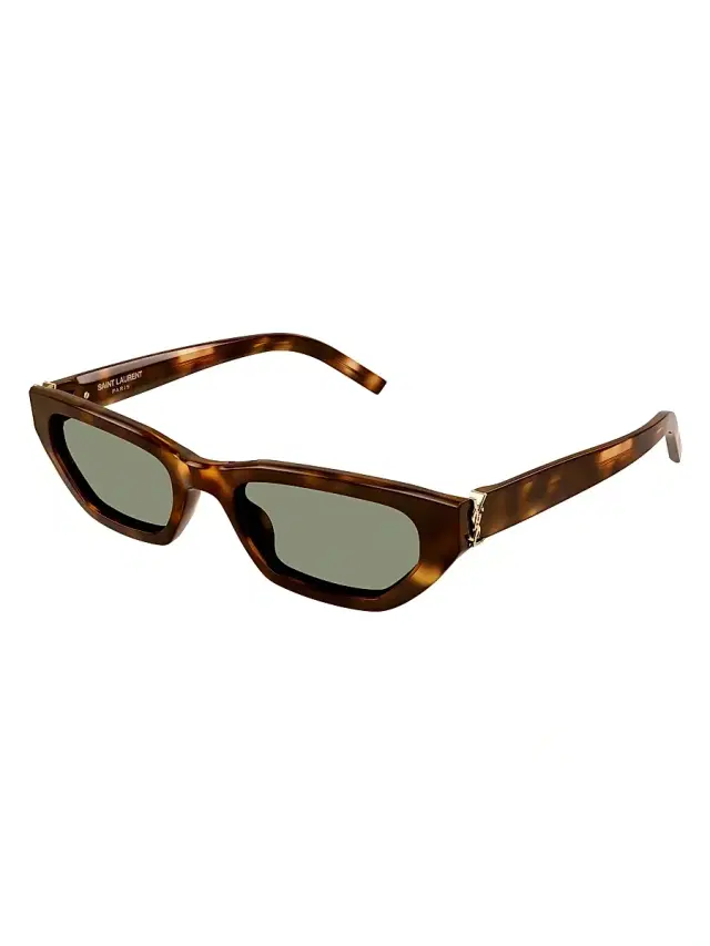 Saint Laurent Women's Monogram Hinge SL M126 54MM Geometric Sunglasses - Havana