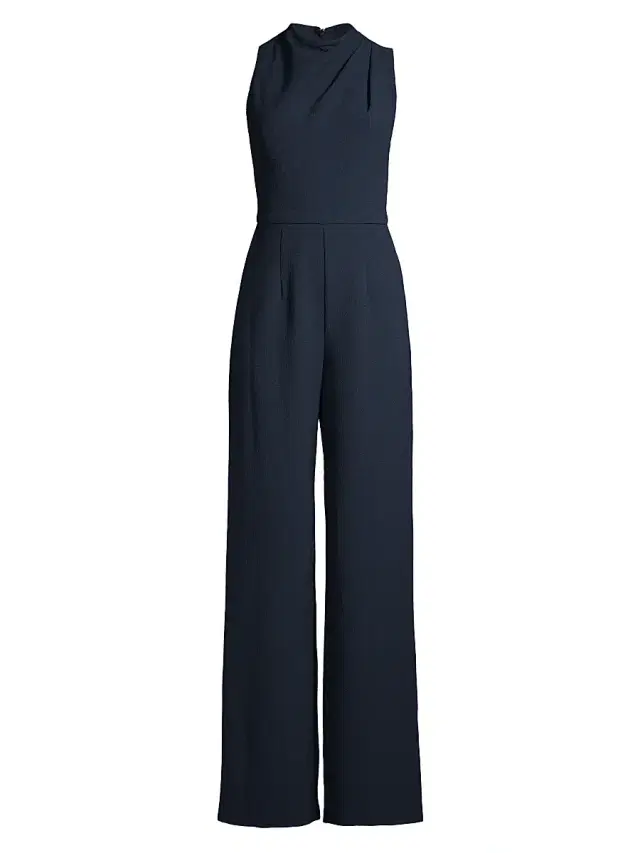 Black Halo Women's Corinne Sleeveless Flared-Leg Jumpsuit - Bluestone
