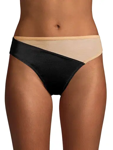 Norma Kamali Women's Snake Mesh Bikini Bottom - Black Nude | Thumbnail 3 Norma Kamali Women's Snake Mesh Bikini Bottom - Black Nude | Thumbnail 3