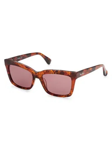 Max Mara Women's 55MM Rectangular Sunglasses - Red | Thumbnail 2