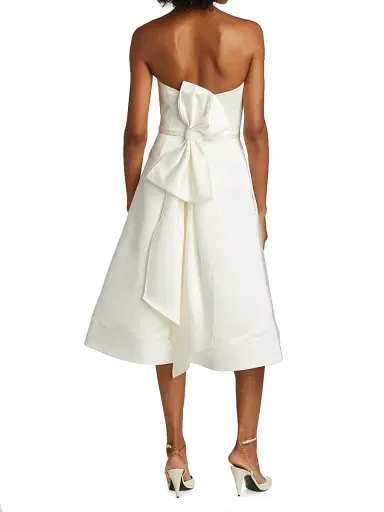 Amsale Women's Duchesse Satin Strapless Dress - Ivory - Size 14 | Thumbnail 5 Amsale Women's Duchesse Satin Strapless Dress - Ivory - Size 14 | Thumbnail 5