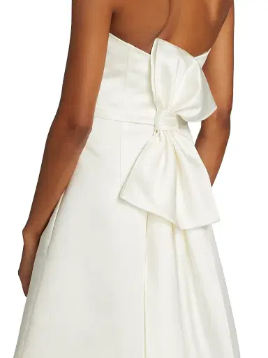 Amsale Women's Duchesse Satin Strapless Dress - Ivory - Size 14 | Thumbnail 6 Amsale Women's Duchesse Satin Strapless Dress - Ivory - Size 14 | Thumbnail 6