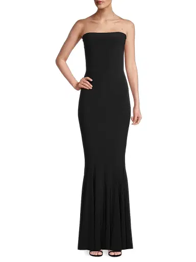 Norma Kamali Women's Strapless Mermaid Gown - Black | Thumbnail 2