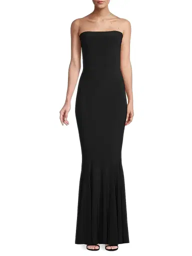 Norma Kamali Women's Strapless Mermaid Gown - Black | Thumbnail 3