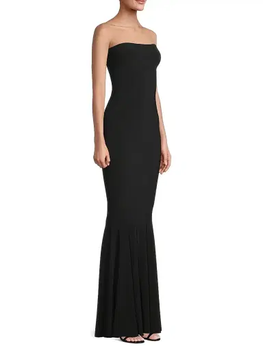 Norma Kamali Women's Strapless Mermaid Gown - Black | Thumbnail 4