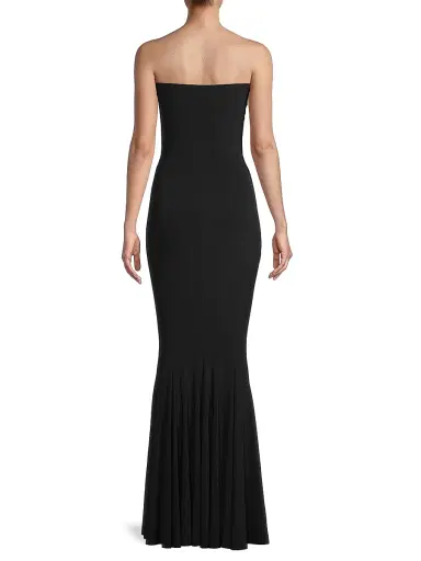 Norma Kamali Women's Strapless Mermaid Gown - Black | Thumbnail 5