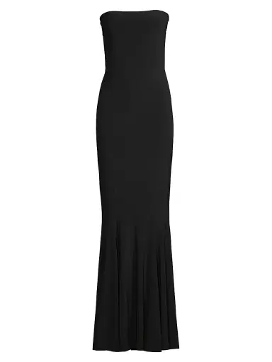 Norma Kamali Women's Strapless Mermaid Gown - Black | Thumbnail 1