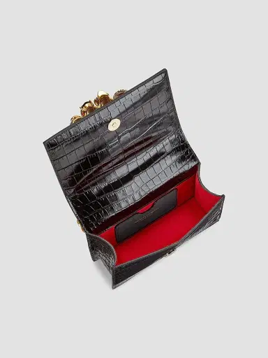 Alexander McQueen Women's Mini Jewelled Satchel In Leather - Black | Thumbnail 3 Alexander McQueen Women's Mini Jewelled Satchel In Leather - Black | Thumbnail 3