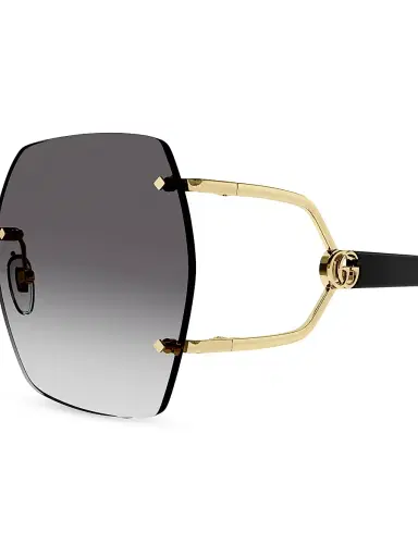 Gucci Women's Diapason 62MM Geometric Sunglasses - Gold Black Gradient | Thumbnail 3