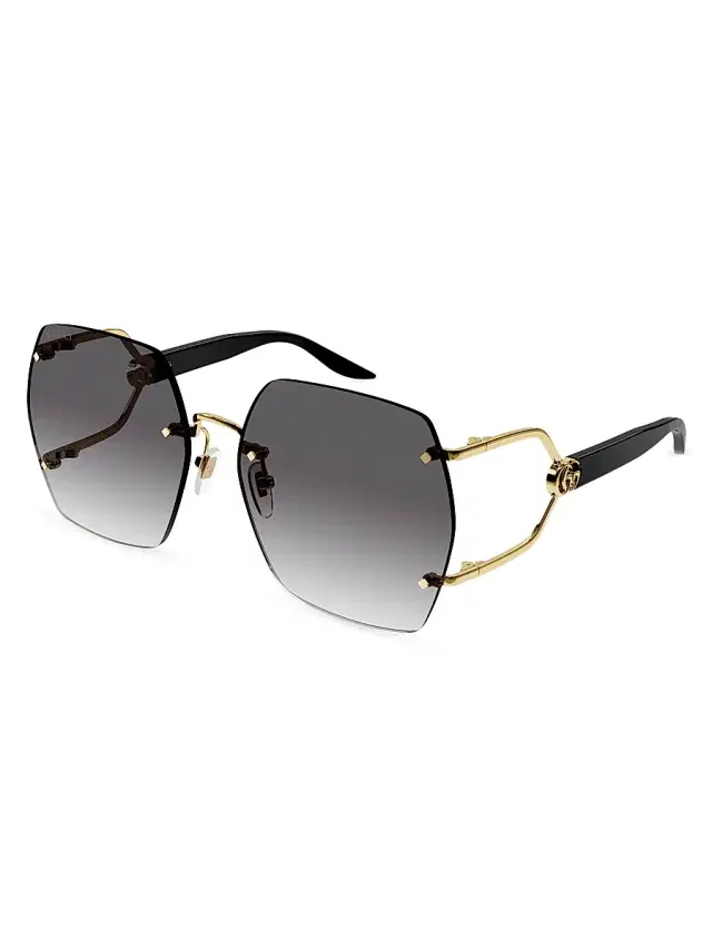 Women's Diapason 62MM Geometric Sunglasses - Gold Black Gradient Women's Diapason 62MM Geometric Sunglasses - Gold Black Gradient