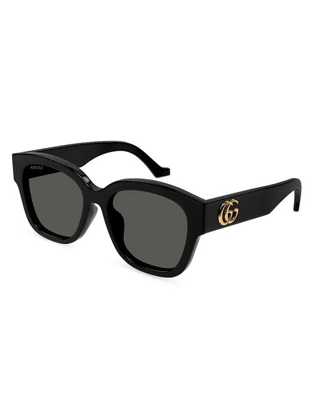 Women's Plastique 54MM Round Sunglasses - Black Grey