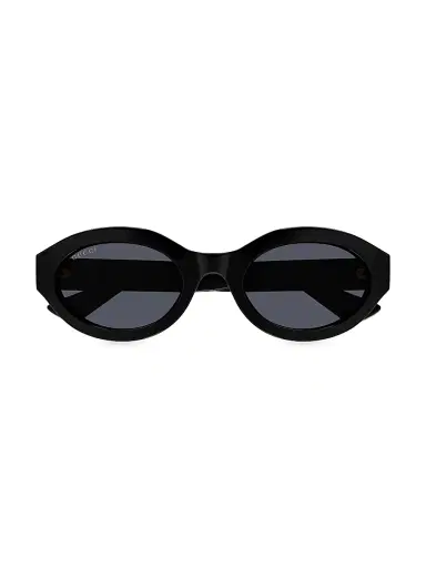 Gucci Women's Minimal GG 53MM Oval Sunglasses - Black Grey | Thumbnail 5 Gucci Women's Minimal GG 53MM Oval Sunglasses - Black Grey | Thumbnail 5