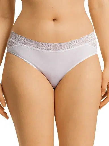 Hanro Women's Cotton Delight Lace-Trim Briefs - White - Size XS | Thumbnail 4 Hanro Women's Cotton Delight Lace-Trim Briefs - White - Size XS | Thumbnail 4
