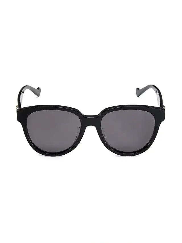 Gucci Women's 53MM Round Oval Panthos Sunglasses - Black