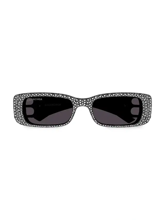 Balenciaga Women's Dynasty 51MM Rectangular Sunglasses - Black