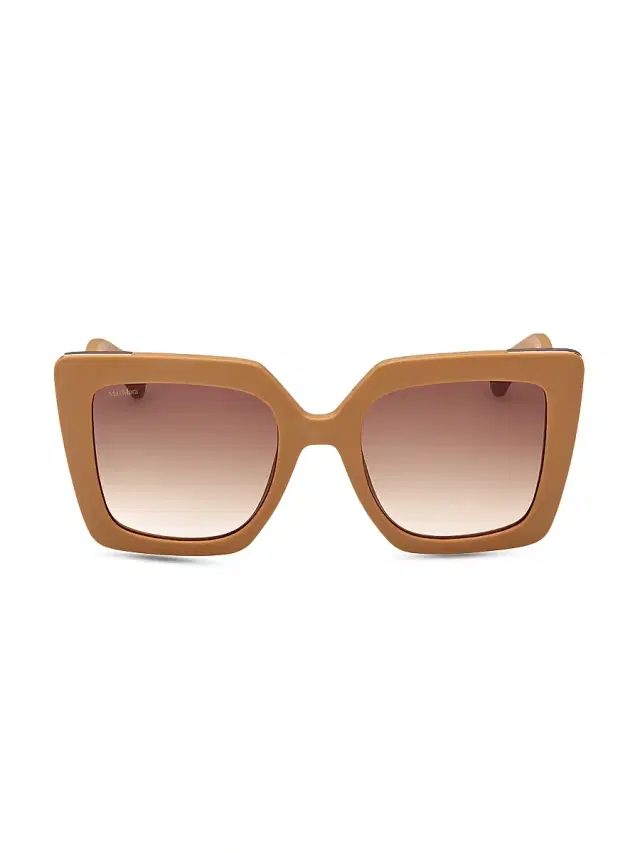 Max Mara Women's Design 52MM Square Sunglasses - Beige