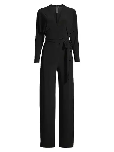 Norma Kamali Women's Dolman Wrap Jumpsuit - Black | Thumbnail 1 Norma Kamali Women's Dolman Wrap Jumpsuit - Black | Thumbnail 1