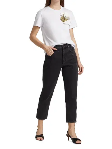 3.1 Phillip Lim Women's High-Rise Zip Detail Jeans - Black - Size 12 | Thumbnail 2