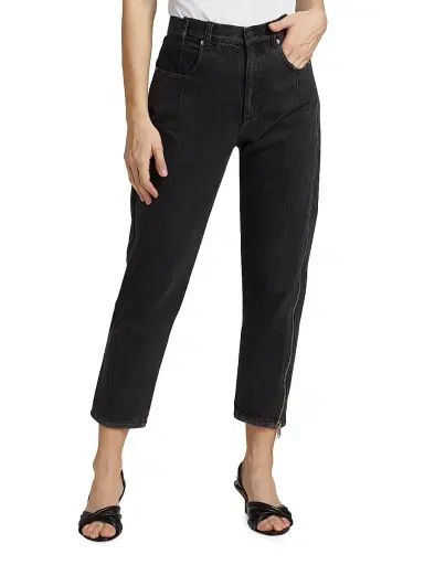 3.1 Phillip Lim Women's High-Rise Zip Detail Jeans - Black - Size 12 | Thumbnail 3