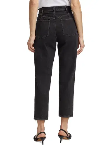 3.1 Phillip Lim Women's High-Rise Zip Detail Jeans - Black - Size 12 | Thumbnail 5