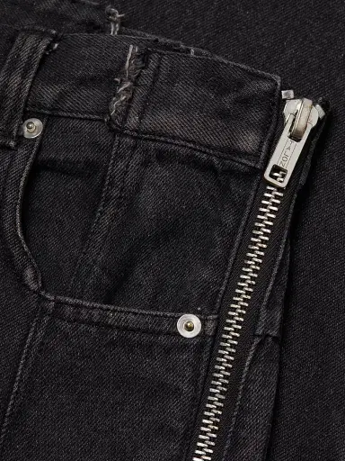 3.1 Phillip Lim Women's High-Rise Zip Detail Jeans - Black - Size 12 | Thumbnail 7
