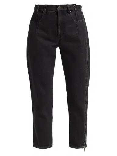 3.1 Phillip Lim Women's High-Rise Zip Detail Jeans - Black - Size 12 | Thumbnail 1