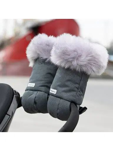 7AM Warmmuffs Plush Tundra Attachable Stroller Gloves | Thumbnail 2