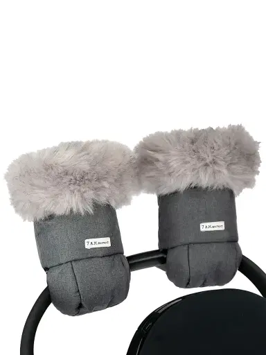 7AM Warmmuffs Plush Tundra Attachable Stroller Gloves | Thumbnail 1