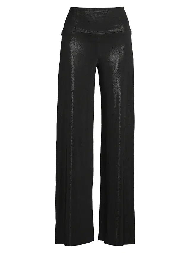Norma Kamali Women's Elephant Wide-Leg Pants - Black