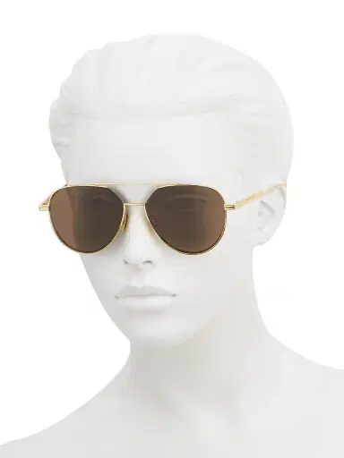 Bottega Veneta Women's 57MM Browline Aviator Sunglasses | Thumbnail 4